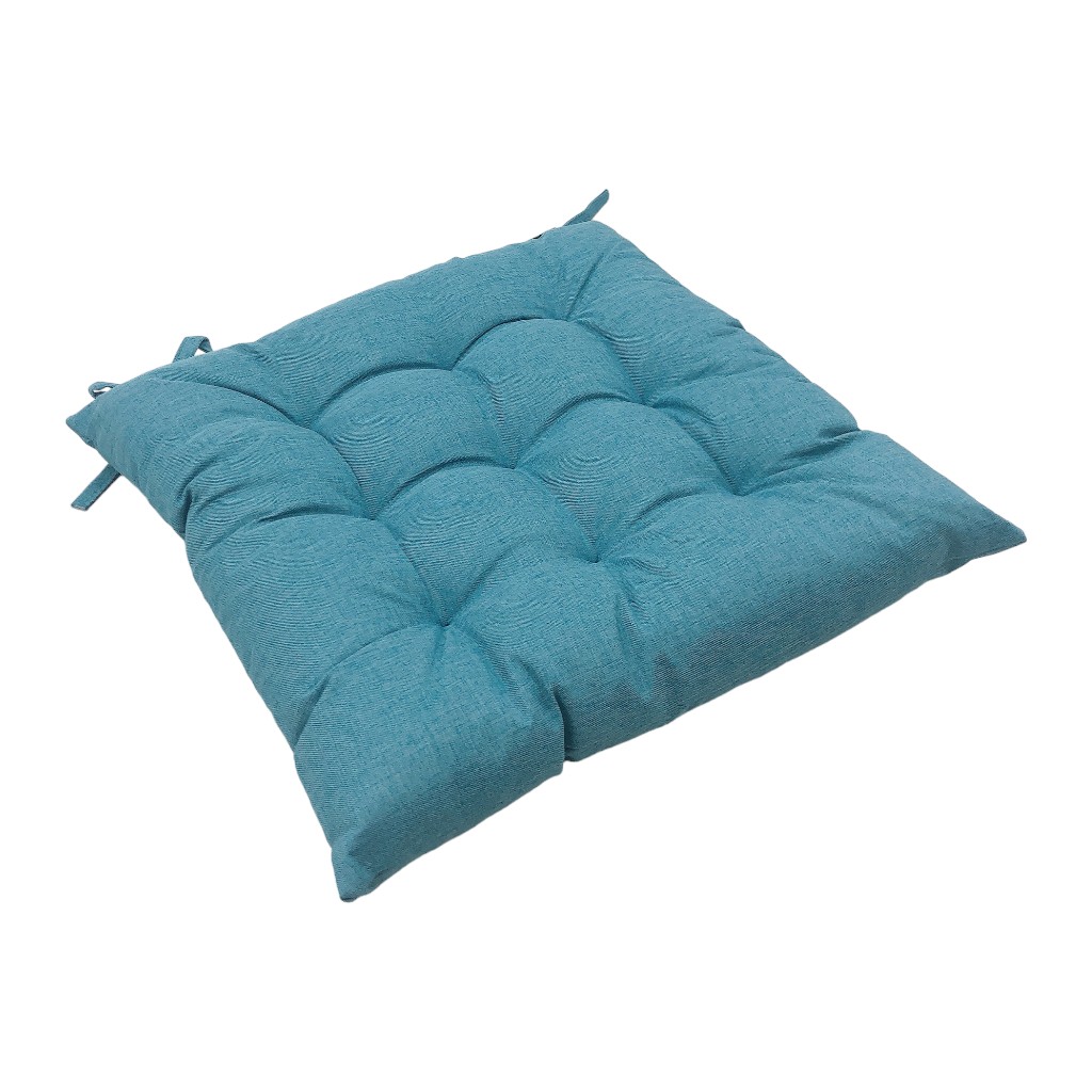 Cojín Con Amarre Turquesa 40x40cm
