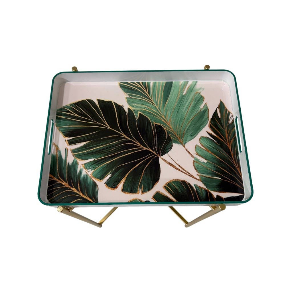 Bandeja Con Soporte Tropical 48x39cm