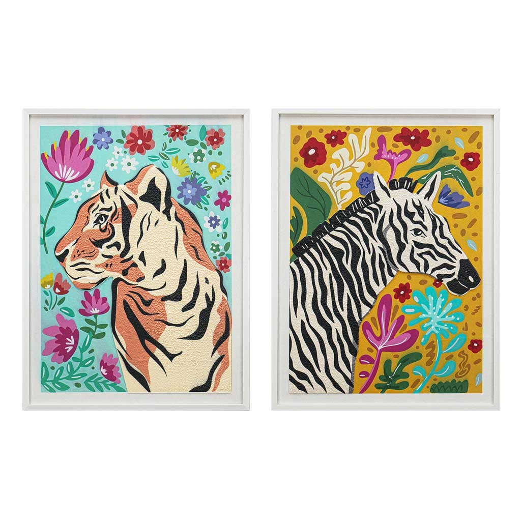 Cuadro Decorativo De Animales Surtidos 45x60x2cm