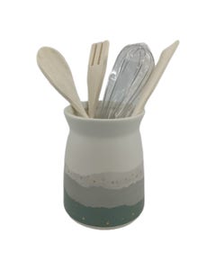 Soporte Con Utensilios De 5Pcs Turquesa 12Cm
