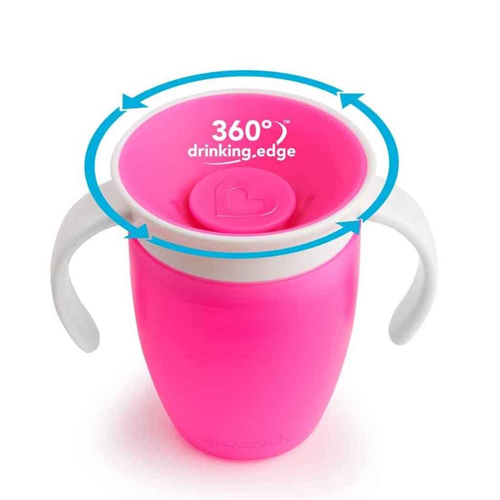 Vaso De Entrenamiento Rosado Munchkin Miracle 360˚