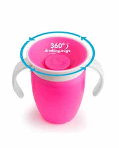 Vaso De Entrenamiento Rosado Munchkin Miracle 360˚