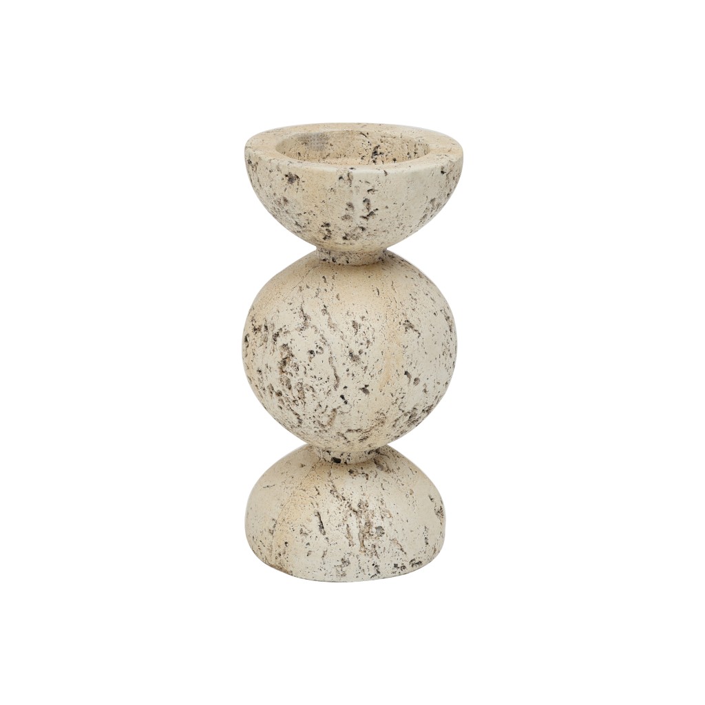 Candelabro Alto Diseño Esférico 12x24cm