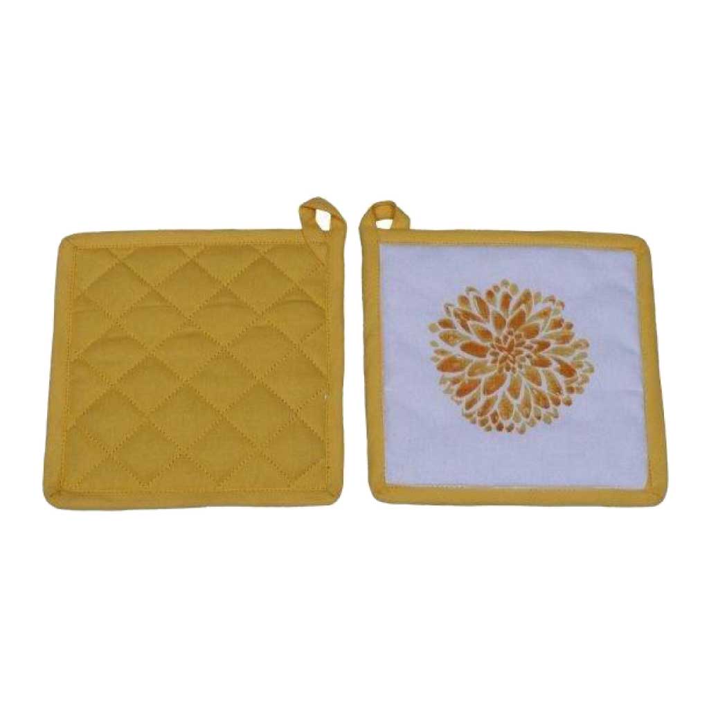 Agarra ollas con estampado de flores primavera