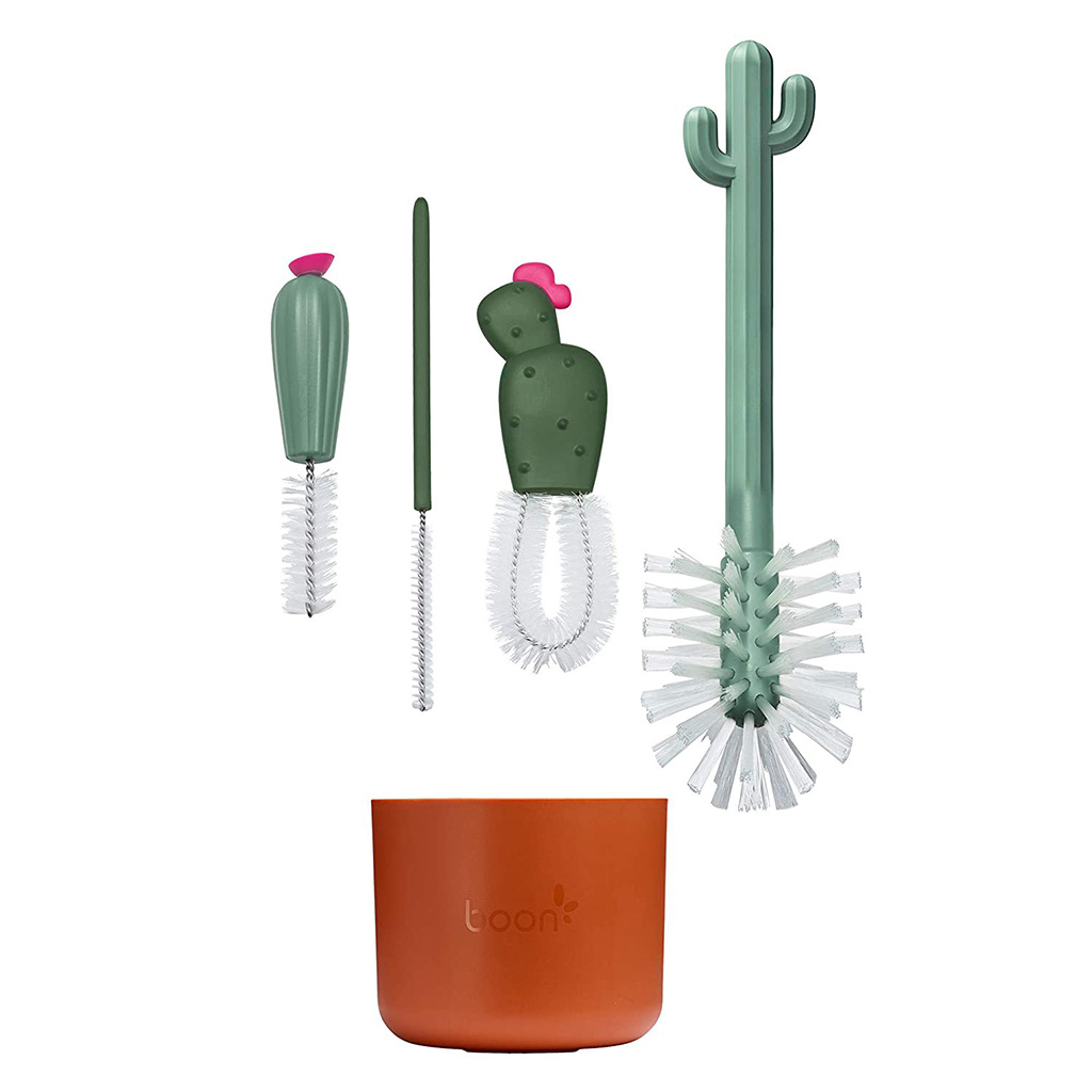 Set cepillo para biberón 4pcs Boon Cacti 