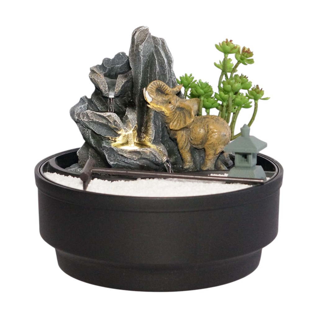 Fuente Decorativa Figura De Elefante 21.5X20Cm