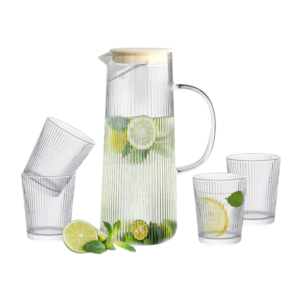 Juego De Jarra 1.2l Con 4 Vasos