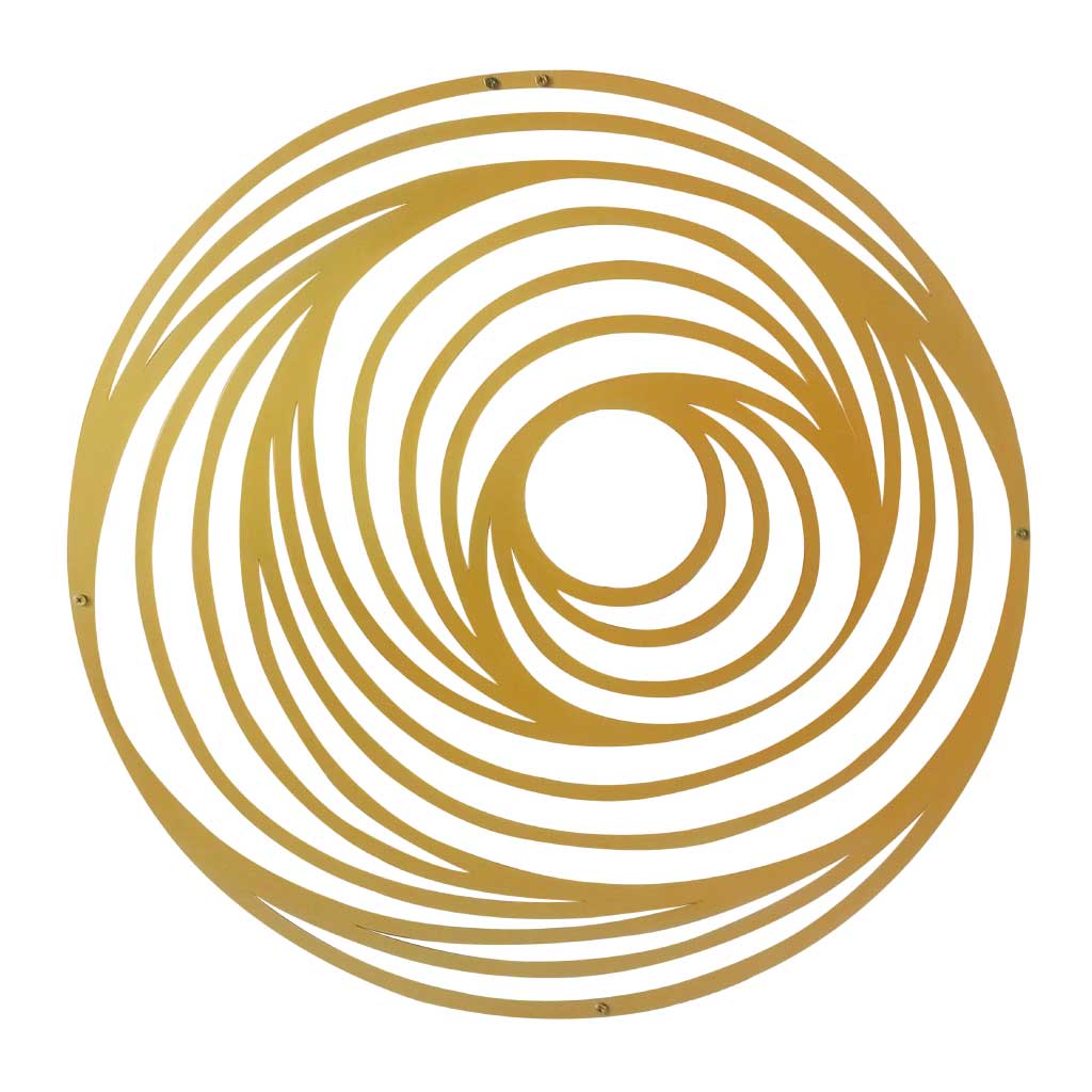 Decoración de pared con forma de anillo dorado