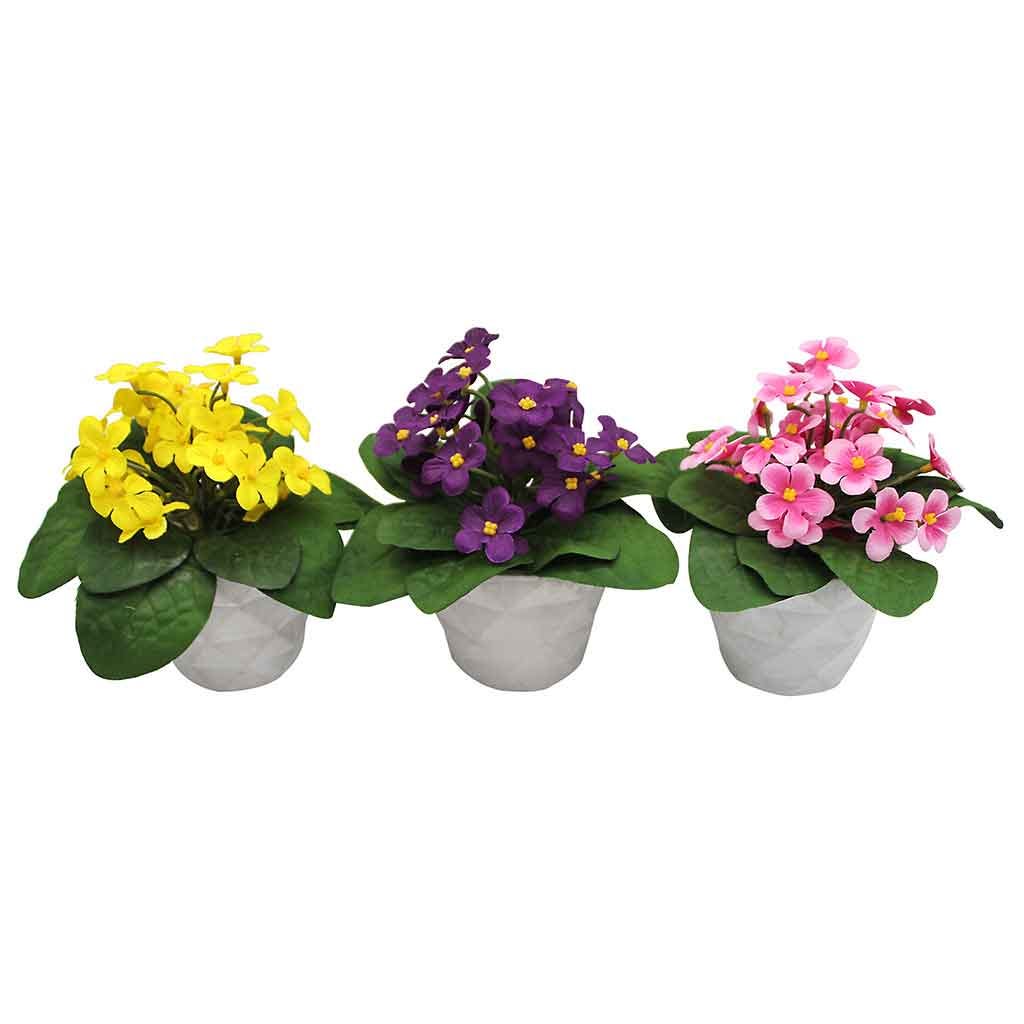 Flores artificiales decorativa en maceta 18CM surtidas