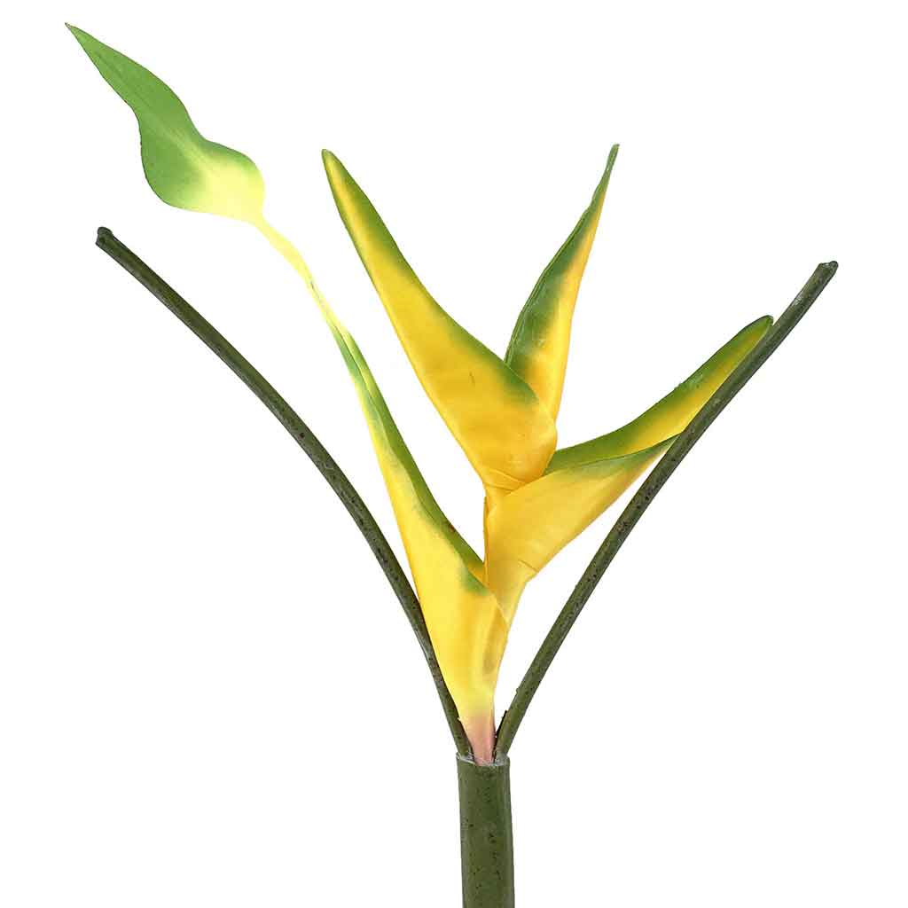 Flor artificial de heliconia amarilla 70CM