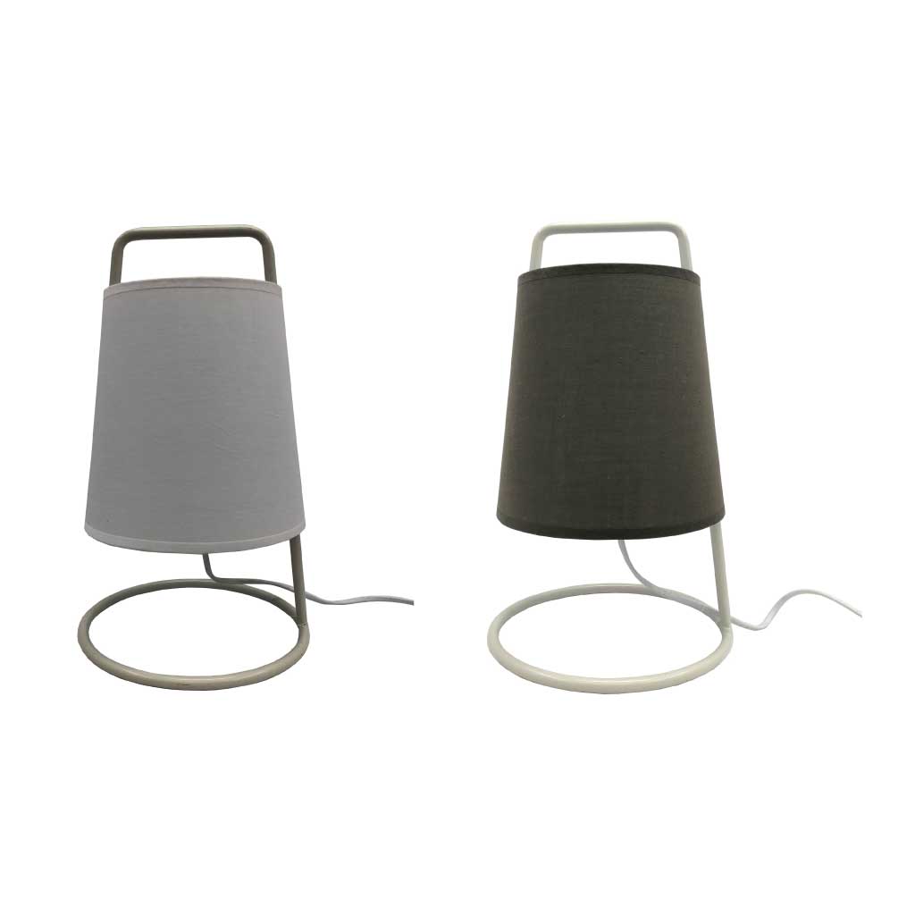 Lámpara de mesa con base redonda en colores surtidos