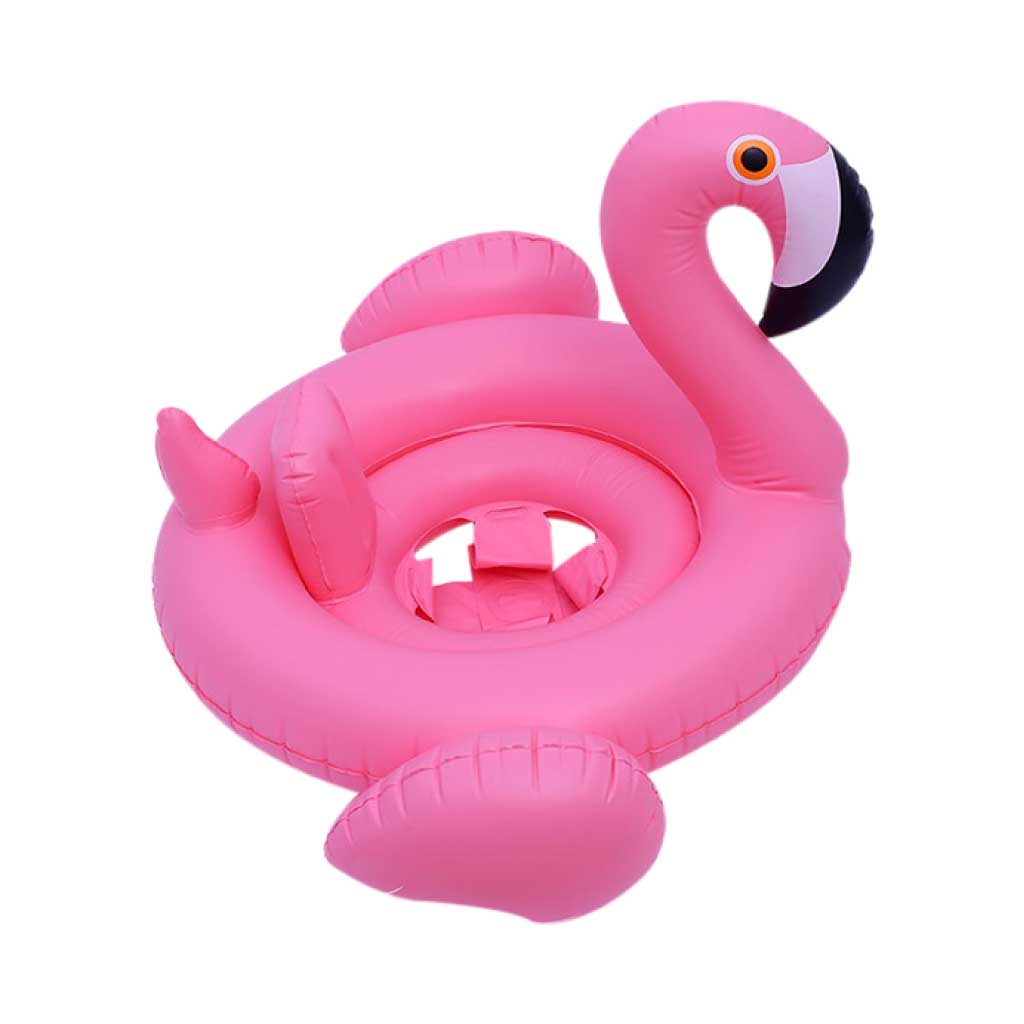 Flotador De Flamenco Con Asiento De Seguridad Para Niños