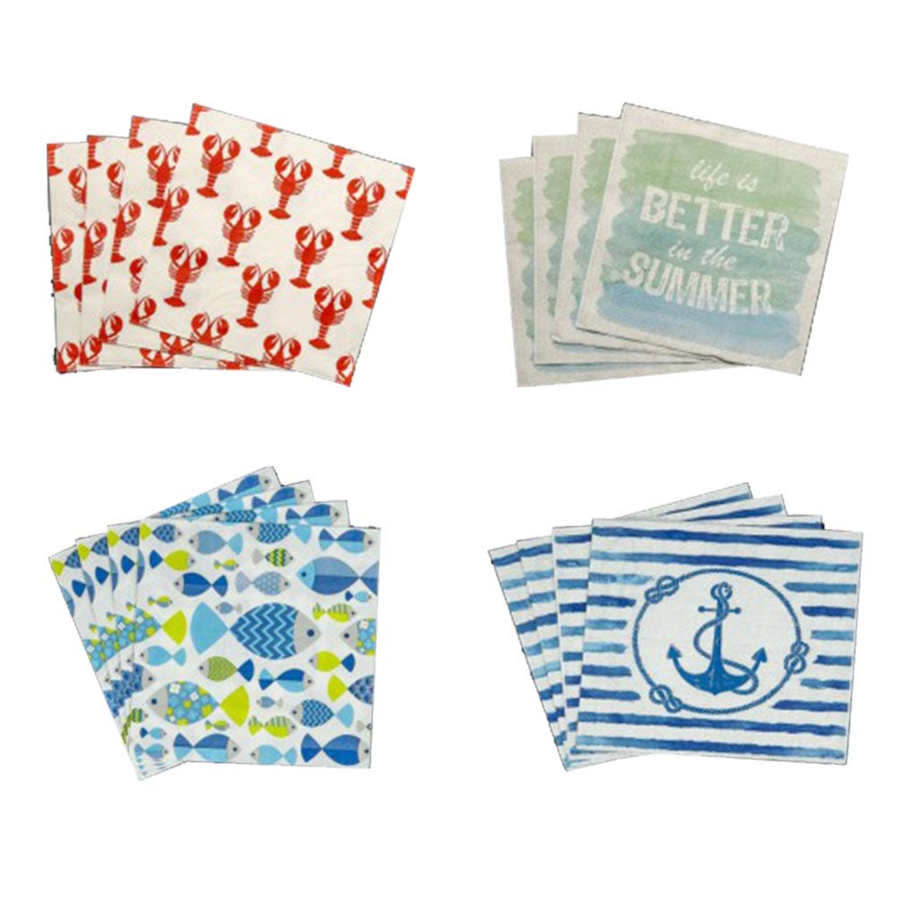 Servilleta De Papel Estampado De Verano Surtido 33X33Cm