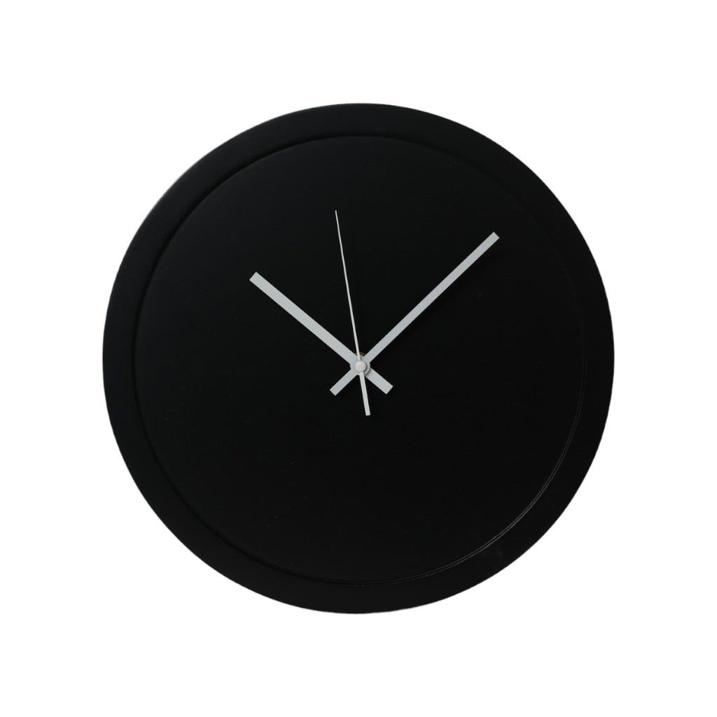 Reloj Negro De Pared 33X4Cm