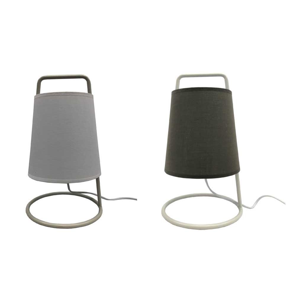 Lámpara de mesa con base redonda en colores surtidos