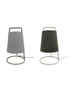 Lámpara de mesa con base redonda en colores surtidos