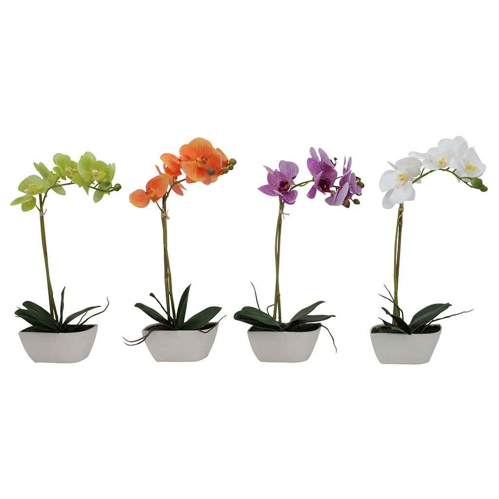 Flores artificiales de phalaenopsis en maceta surtidos 43CM