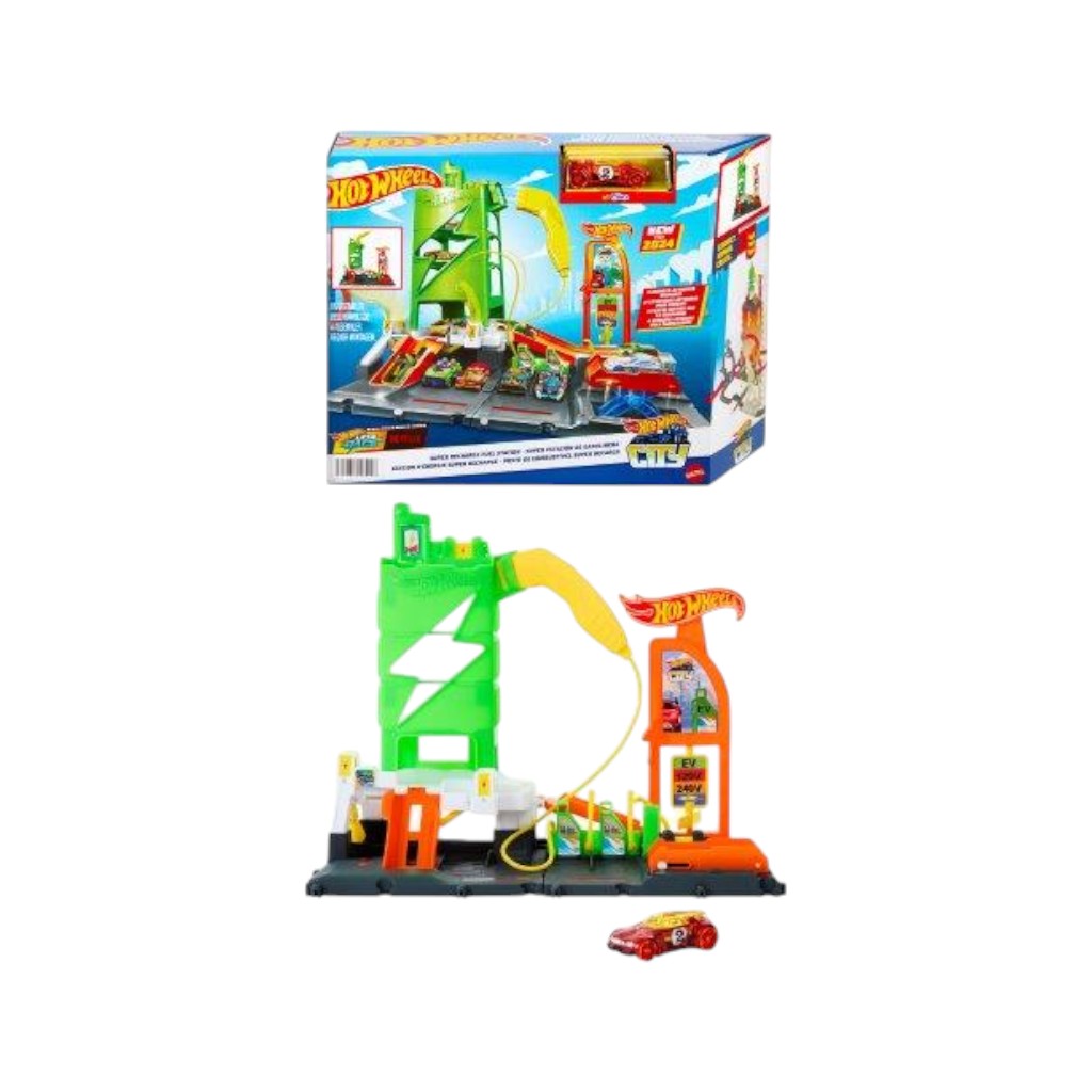 Hot Wheels City Súper Estación Gasolina
