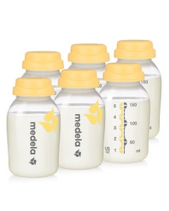 Set 6 Botellas con Tapa para Almacenamiento Medela