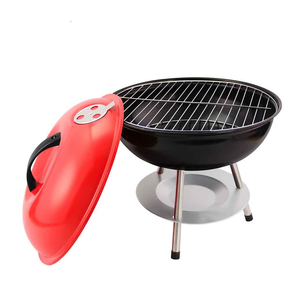 Barbacoa redonda roja 36cm
