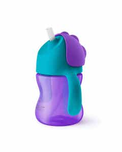 Vaso Morado Con Carrizo Flexible Anti-Fugas Avent