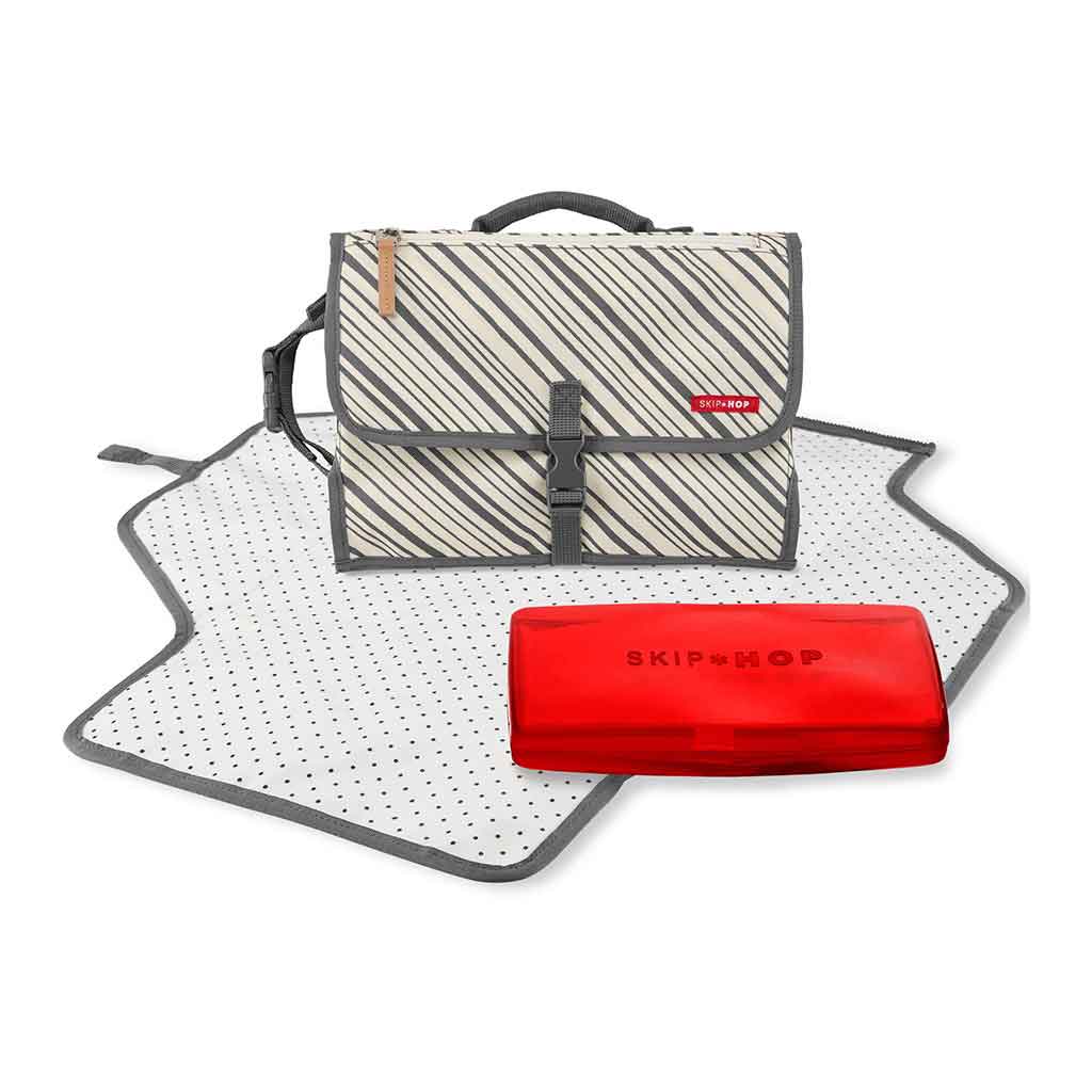 Cambiador de pañal para bebé Graphite Stripe Skip Hop