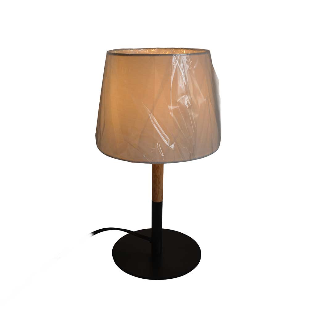 Lampara De Mesa Blanco Y Negro 20x46cm