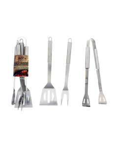 Set de Barbacoa 3 Piezas de Acero Inoxidable