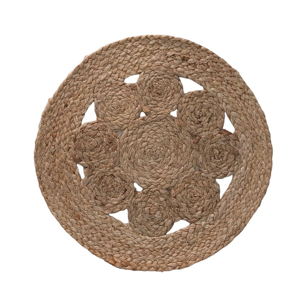 Mantel Individual De Yute 38X38Cm Natural