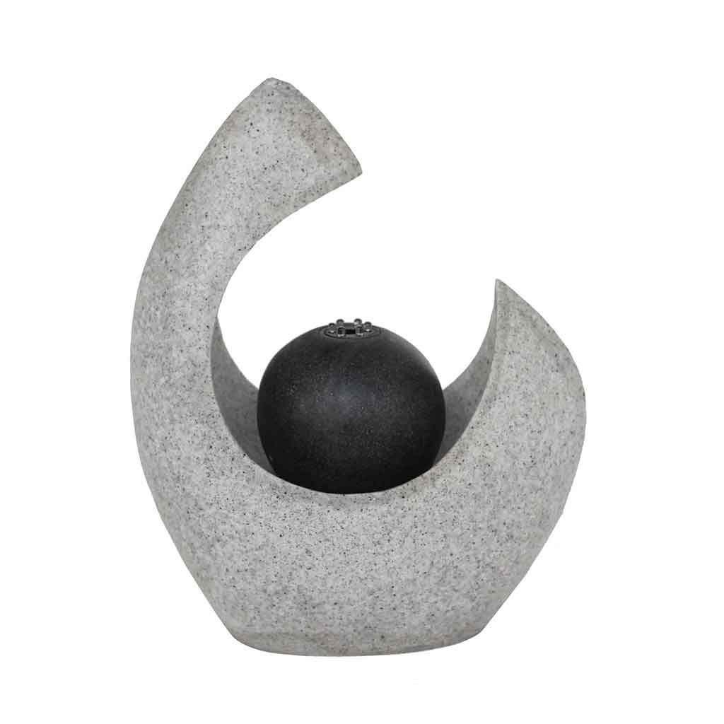 Fuente De Agua De Poliresina Gris 29x17x35cm