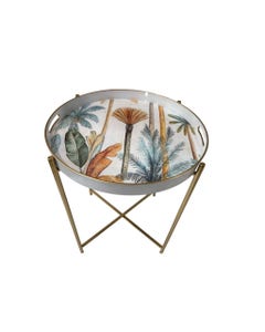 Bandeja Redonda Con Soporte Estampado 48cm