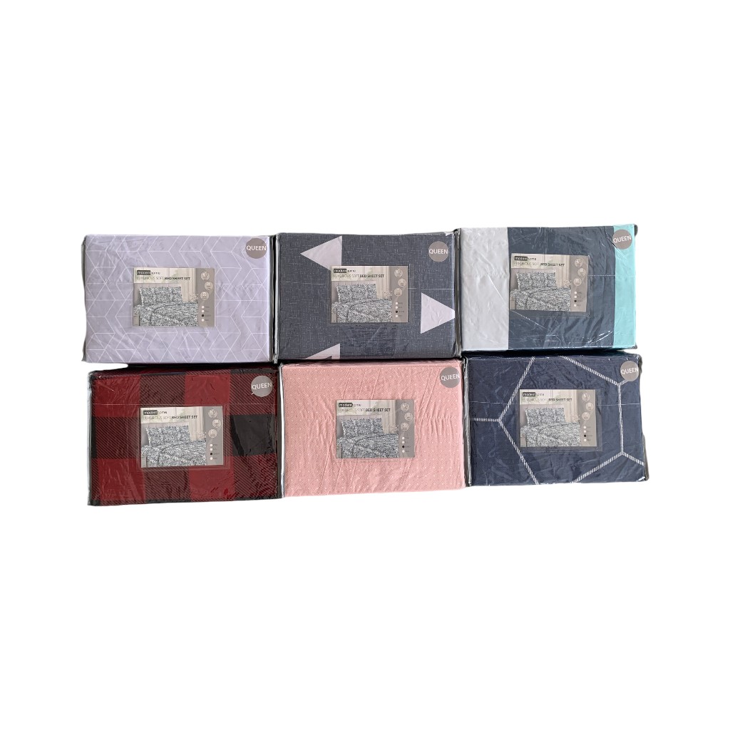 Set De Sábanas Estampado Ultra Suave Queen Modelos Surtidos