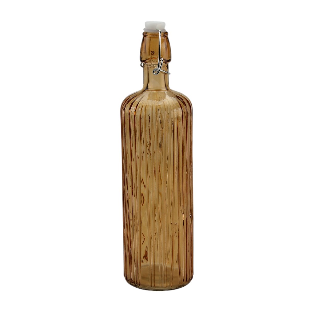 Botella Amarillo De Vidrio 1L