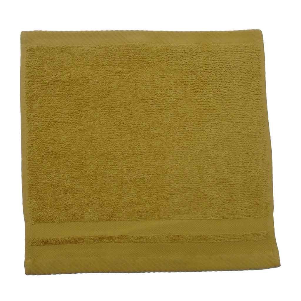 Toalla de mano terry color mostaza 30X30CM