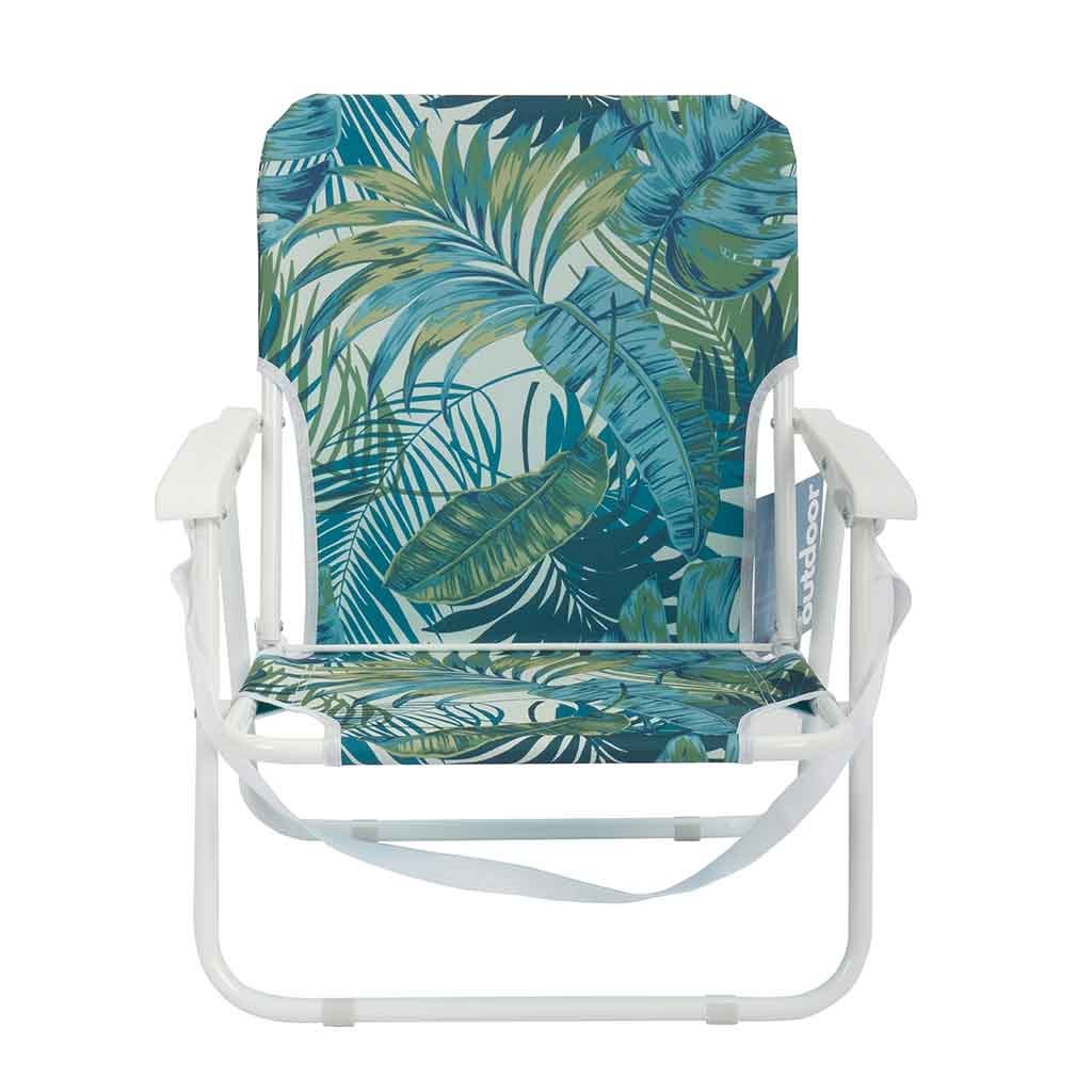 Silla De Playa Plegable Con Estampado De Hojas