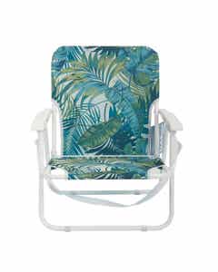 Silla De Playa Plegable Con Estampado De Hojas