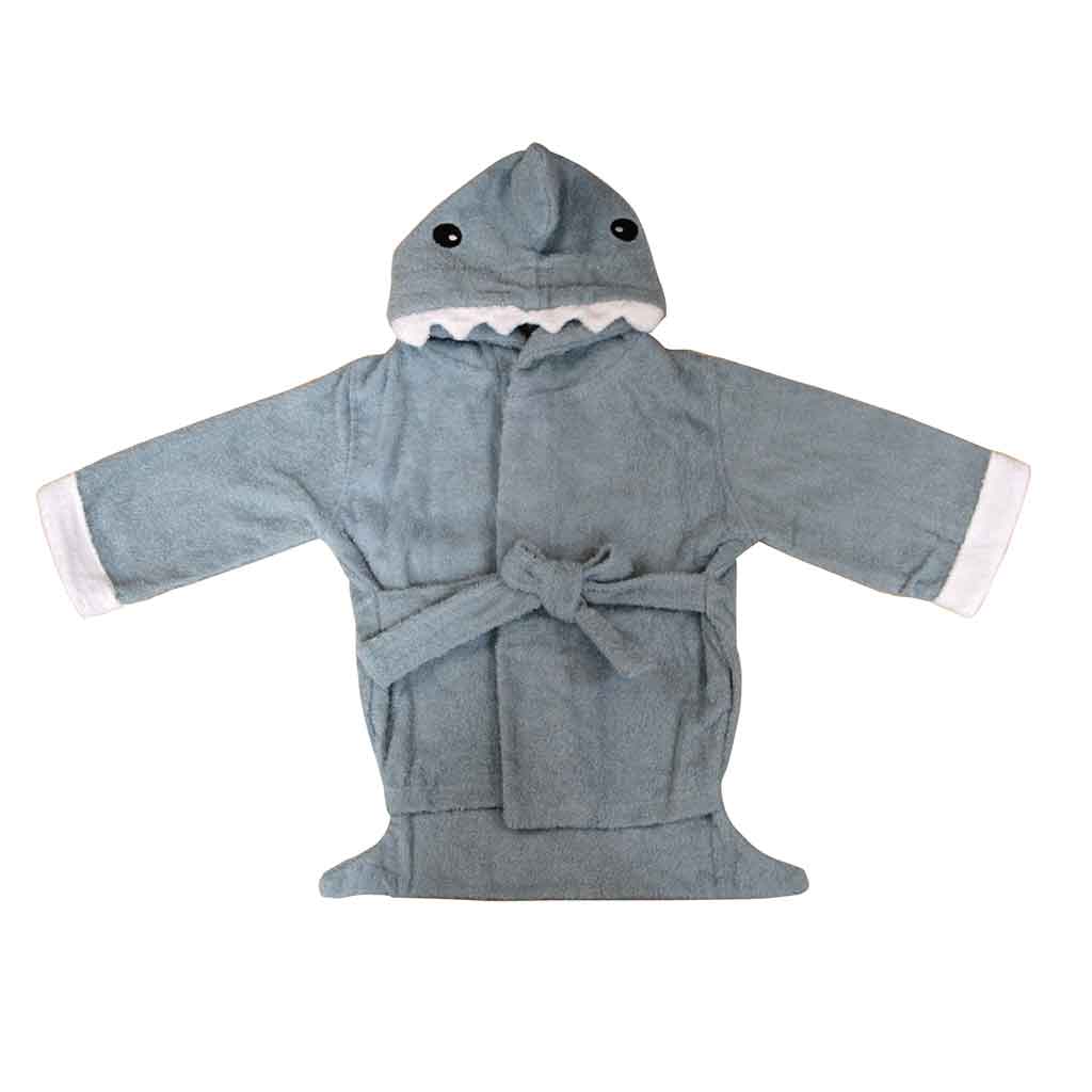 Bata De Baño Gris Infantil De Tiburón