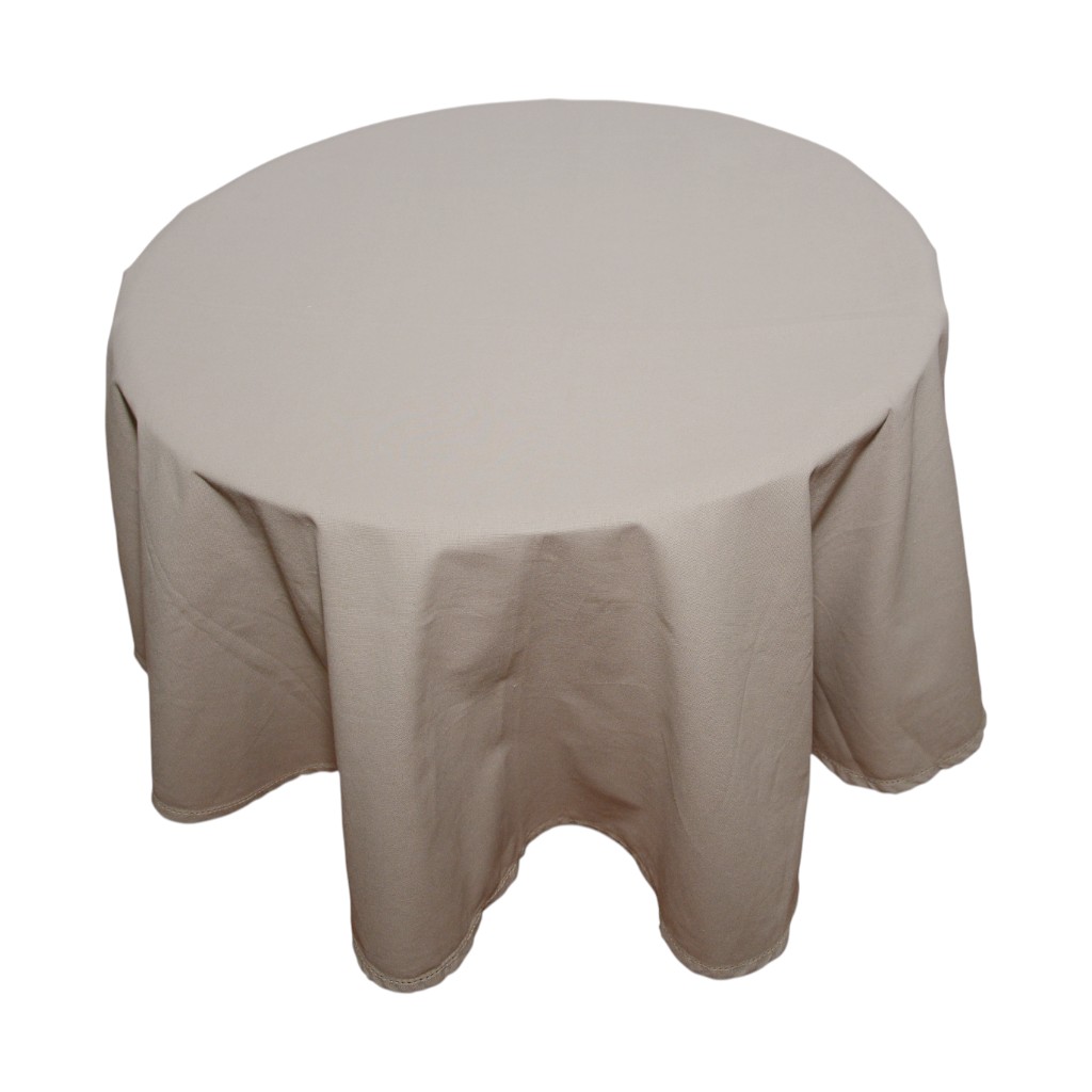 Mantel Redondo Gris Pardo 180Cm