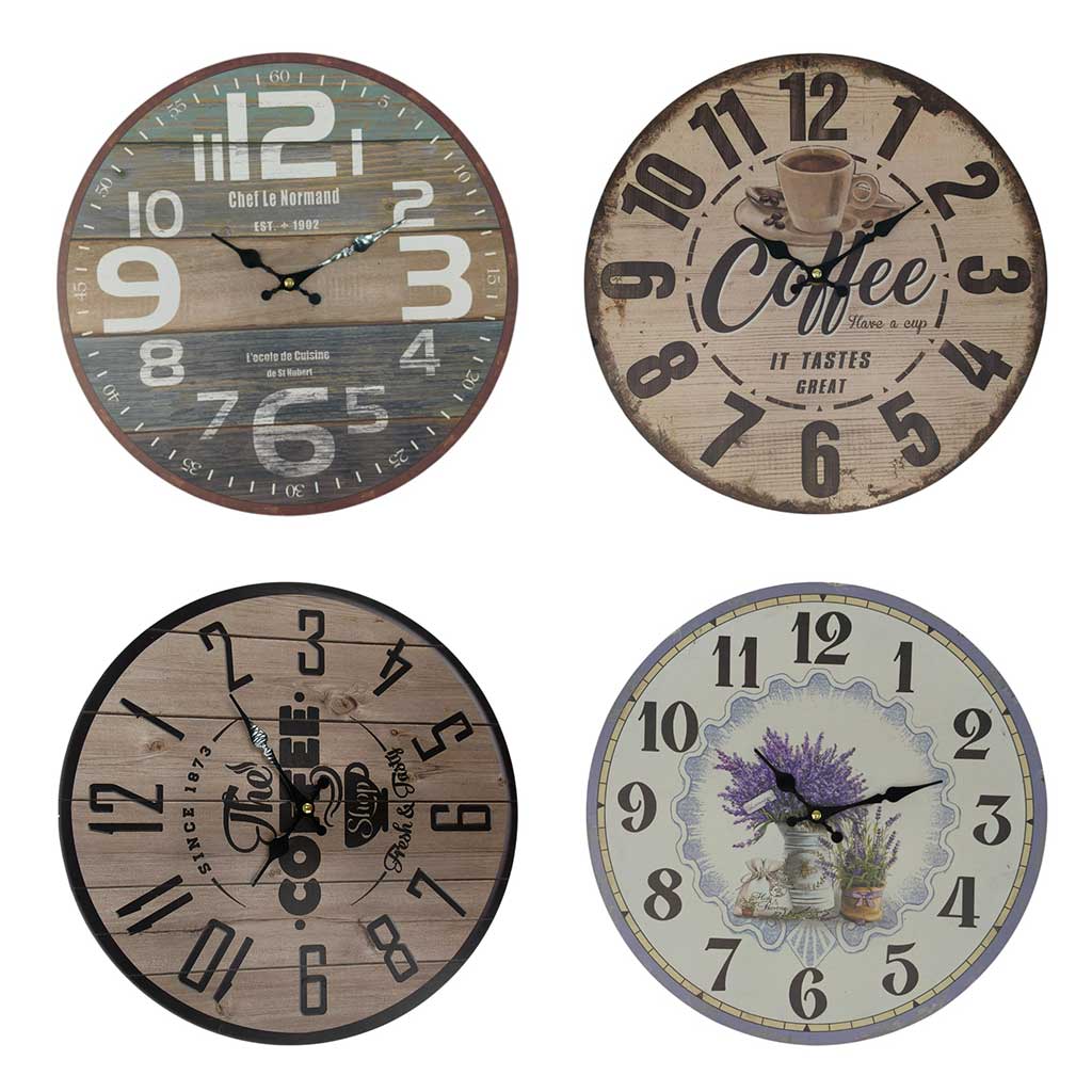 Reloj De Pared 34x3.5x34cm Surtido