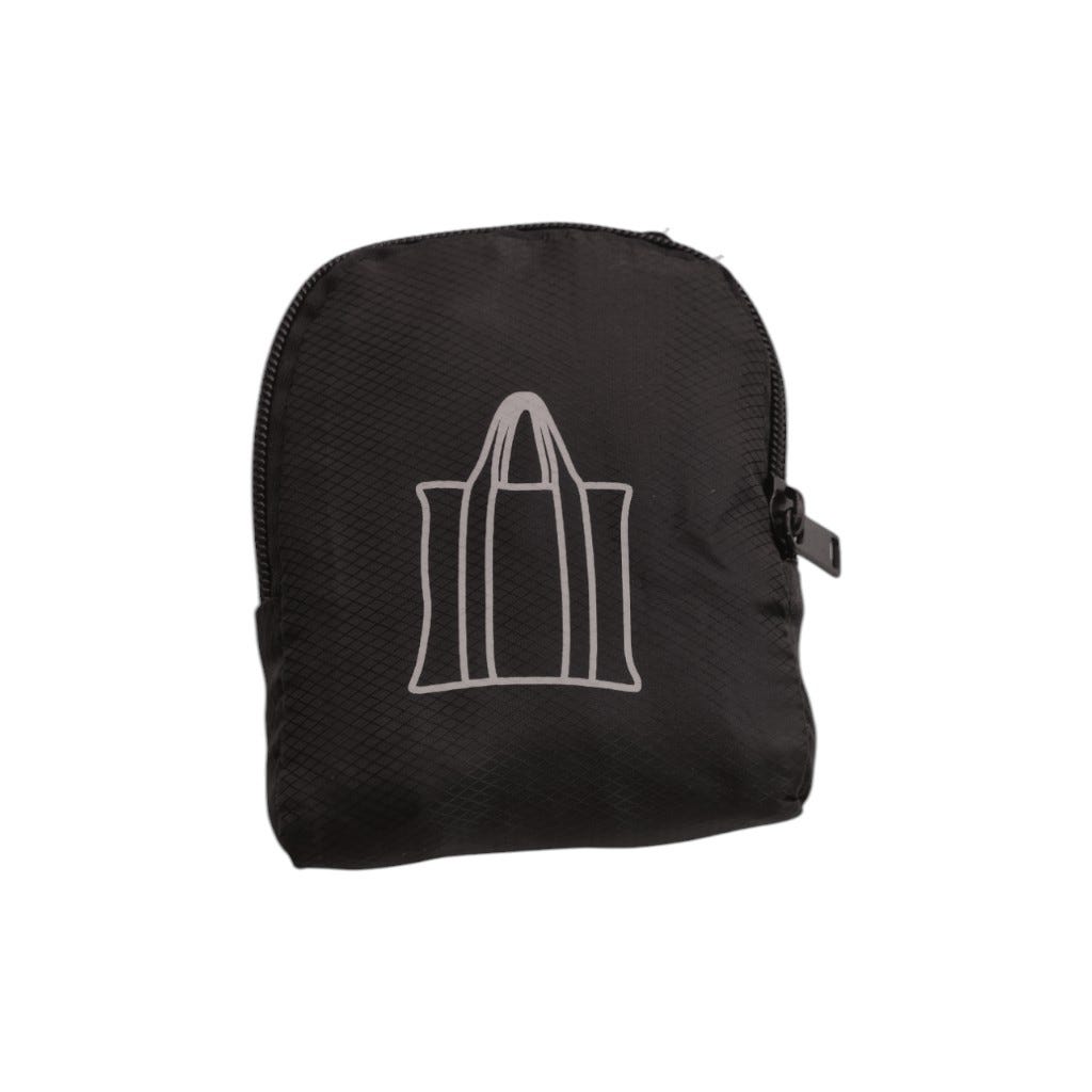 Bolsa De Mano Plegable Color Negro 48.5x11x32.5cm