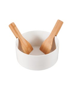 Juego De 3Pzas De Ensaladera Con Utensilios 22Cm