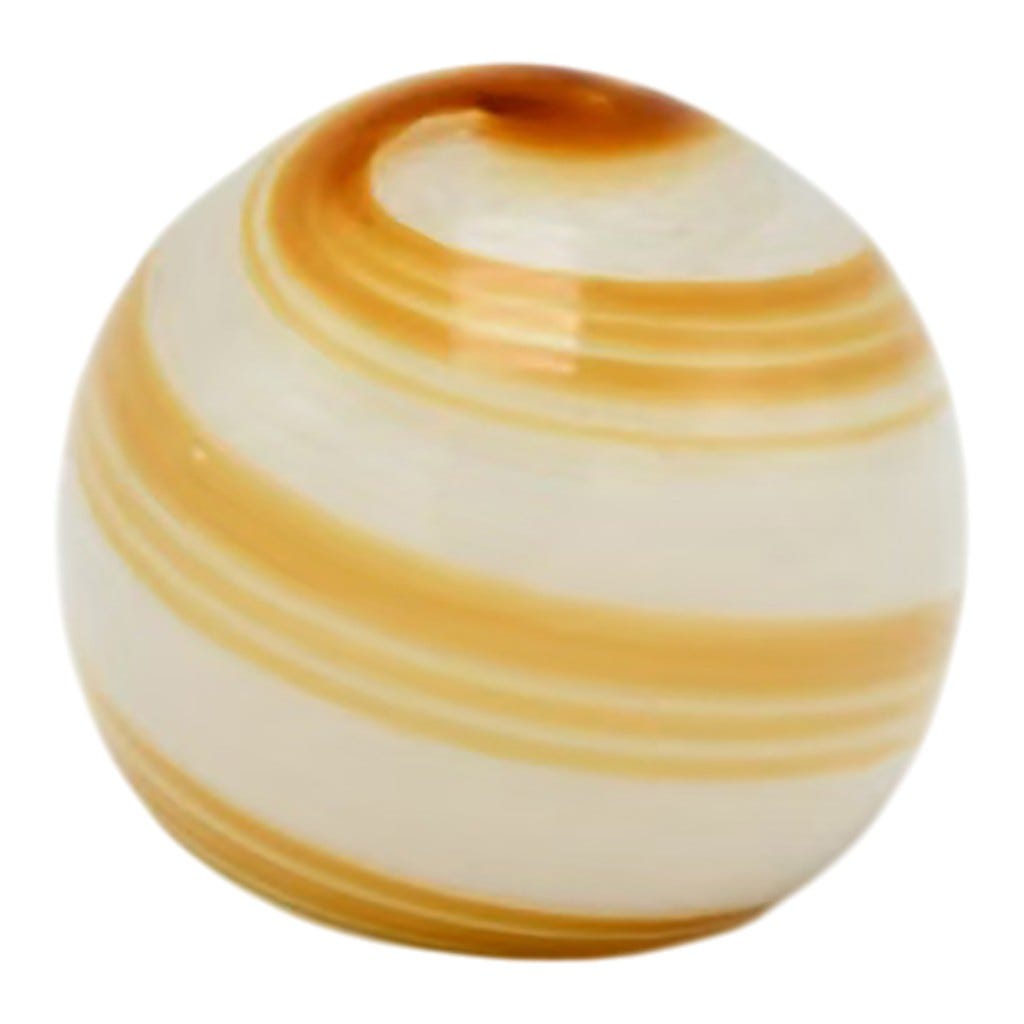 Bola Decorativa Blanco Y Amarillo 10x10x10cm