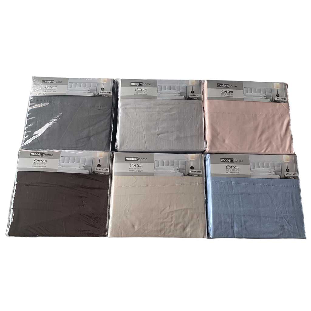 Juego De Sabanas De Algodón Queen Surtidos