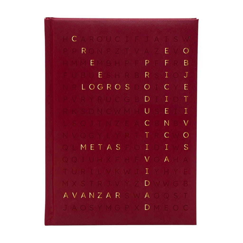 Agenda Borgoña Diseño Sopa De Letras