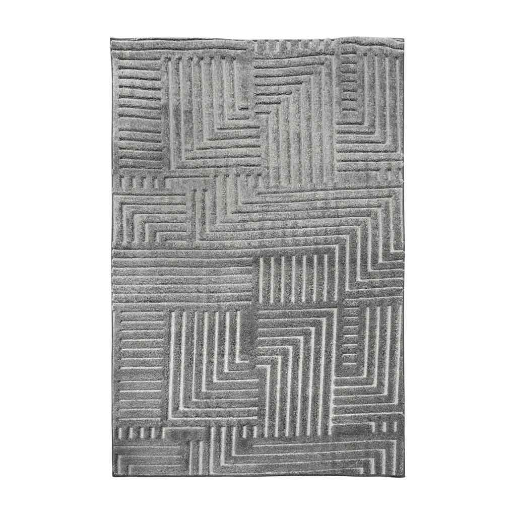 Alfombra Afelpada Estilo Geométrico 120X180Cm