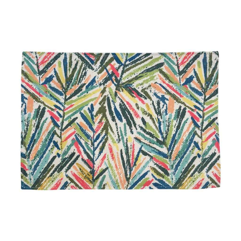 Individual Estampado De Hojas Coloridas Set 4 Pzs 33X48Cm