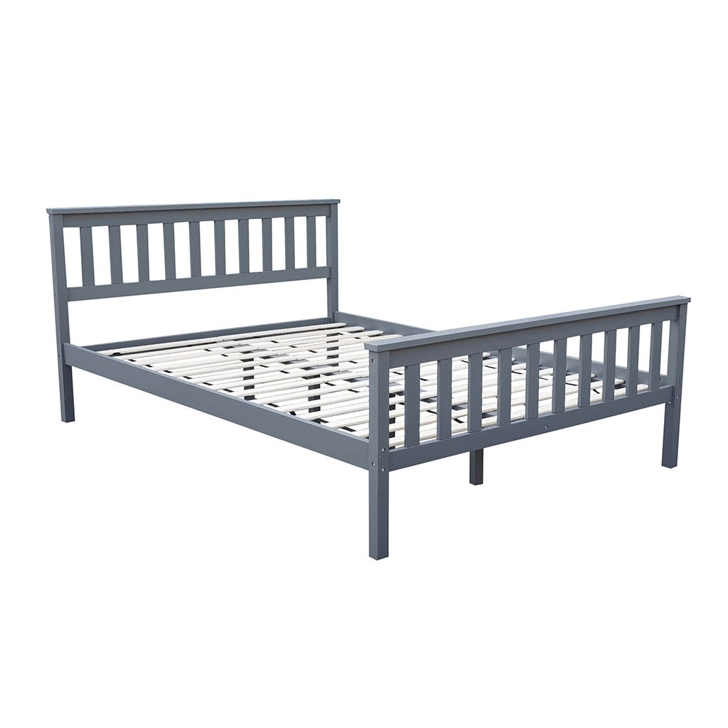 Base Da Cama Twin Hanna Gris 203.5x146.5x91cm