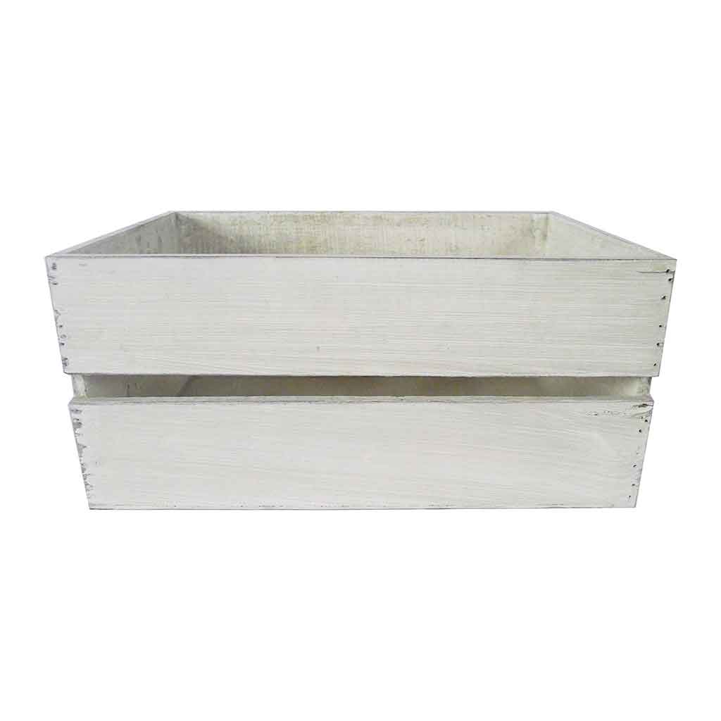 Cesta De Madera Gris 30X20X14