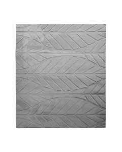 Alfombra Afelpada Gris Relieve Forma De Hoja 150X180Cm