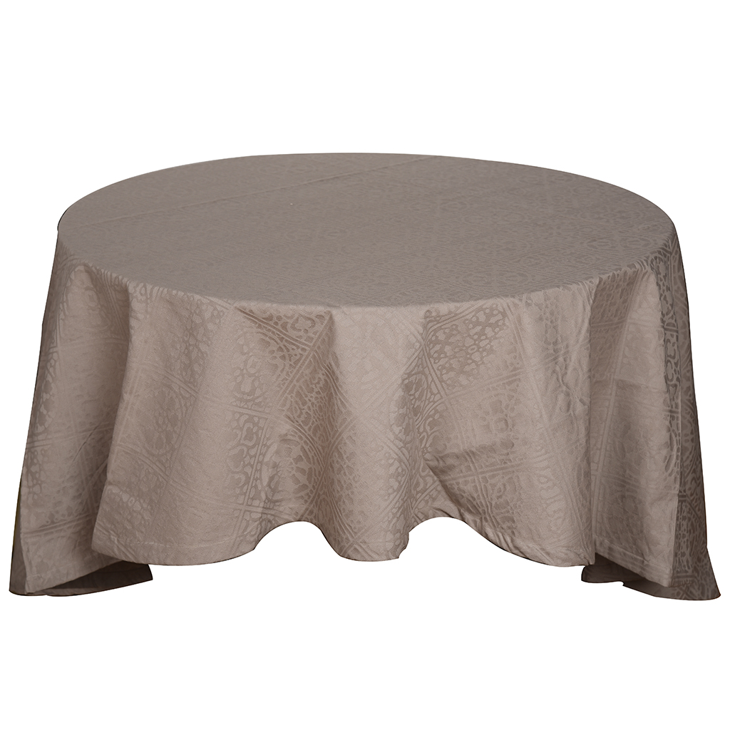 Mantel Redondo Estampado En Alto Relieve